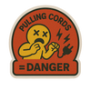 “Pulling Cords = Danger” Electrical Safety Sticker – 4” × 4”