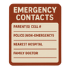 “Emergency Contacts” Fill-In Sticker – 4” × 6”